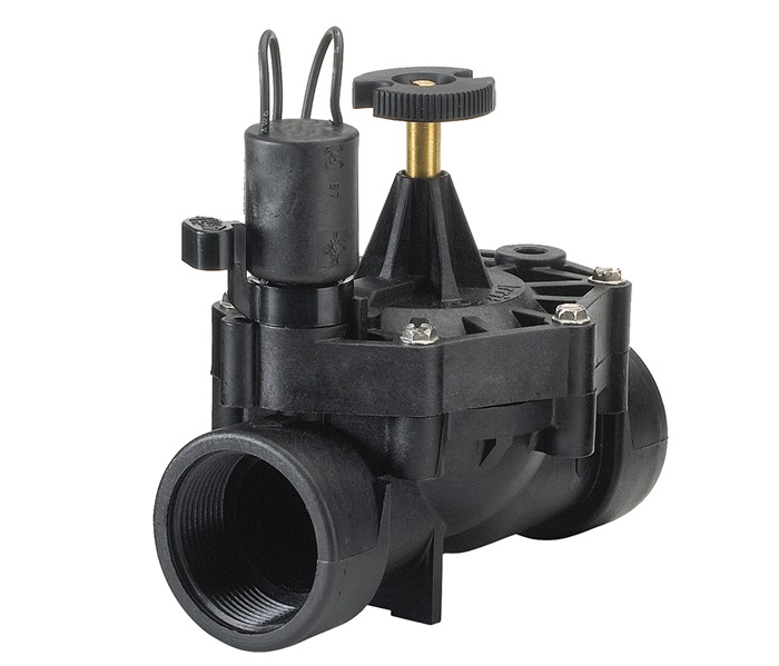 black sprinkler electrical valve 